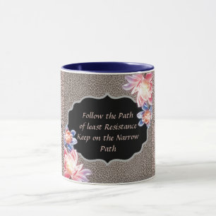 Caneca Impressão em animais com dois tons Siga o caminho