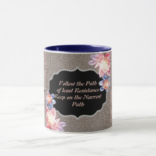 Caneca Impressão em animais com dois tons Siga o caminho