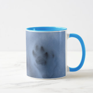 Caneca Impressão em folha de lobo de Cinzas selvagens na
