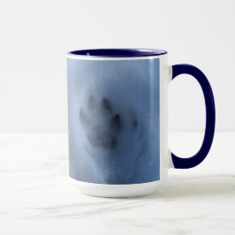 Caneca Impressão em folha de lobo de Cinzas selvagens na