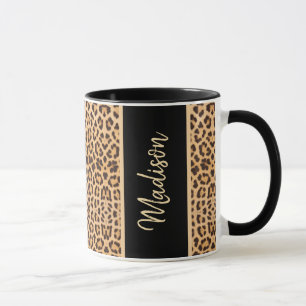 Caneca Impressão Leopardo Moderna Personalizada