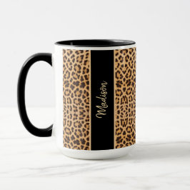 Caneca Impressão Leopardo Moderna Personalizada