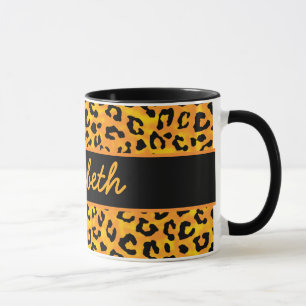 Caneca Impressão personalizado do leopardo