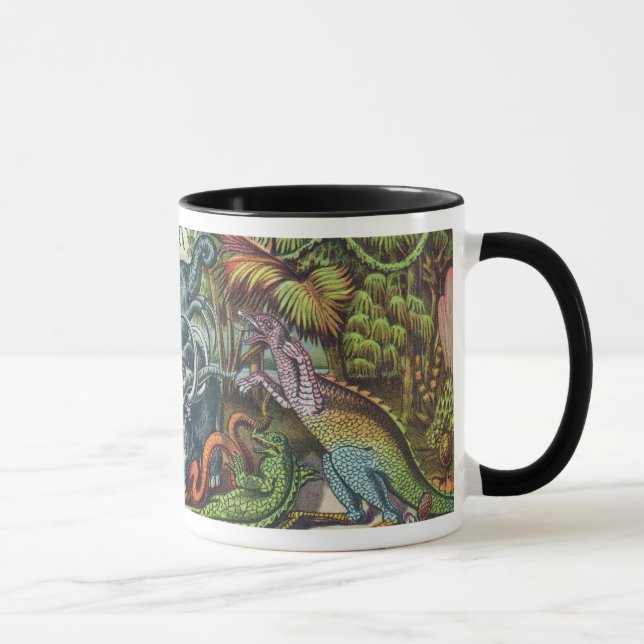 Caneca Impressão pré-histórico da antiguidade dos animais (Direita)