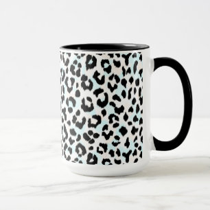 Caneca Impressão preto e branco chique da chita