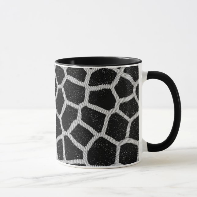 Caneca Impressão preto e branco do girafa (Direita)