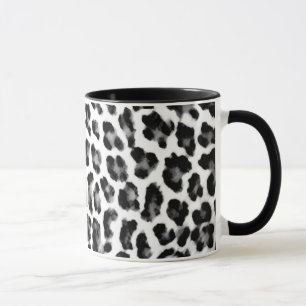 Caneca Impressão preto e branco do leopardo