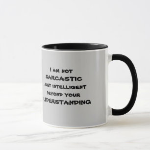 Caneca impressionante e sarcástica