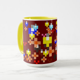 Caneca Impressionismo de Arte em Pixel - Lâmpadas do Verã