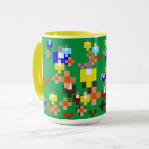 Caneca Impressionismo de Arte em Pixel - Lâmpadas do Verã