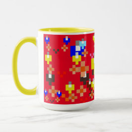 Caneca Impressionismo de Arte em Pixel - Lâmpadas do Verã