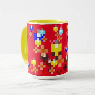 Caneca Impressionismo de Arte em Pixel - Lâmpadas do Verã