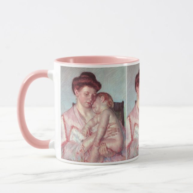 Caneca Impressionismo venenoso, bebê sonolento de Mary Ca (Esquerda)