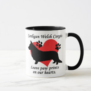 Caneca Impressões da pata da licença dos Corgis de Gal