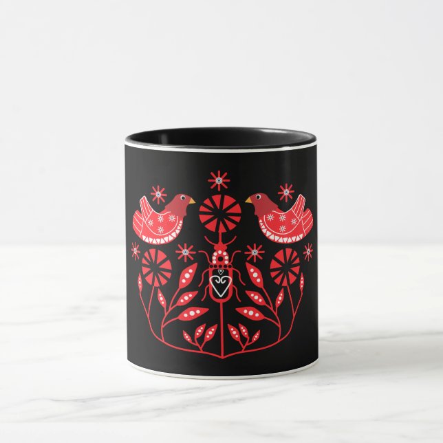 Caneca Impressões de arte popular escandinavos | Fégua de (Centro)