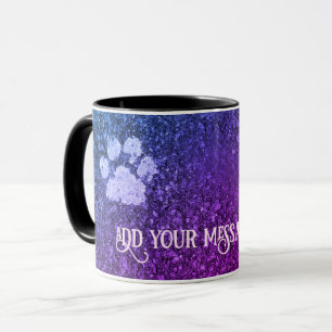 Caneca Impressões de Pata de Cachorro Pintura no Asfalto