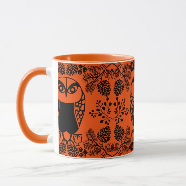 Caneca Impressões Folk Art Owl (Esquerda)