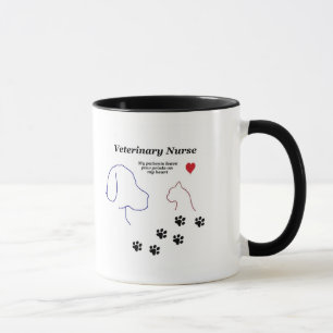 Caneca Impressões veterinários da Enfermeira-Pata em me