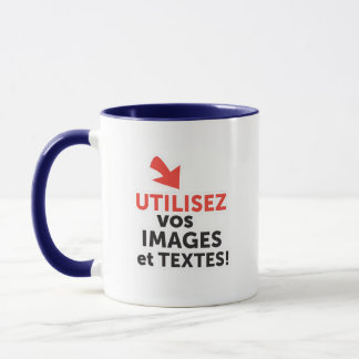 Caneca Imprima seus designs online DIY em Português