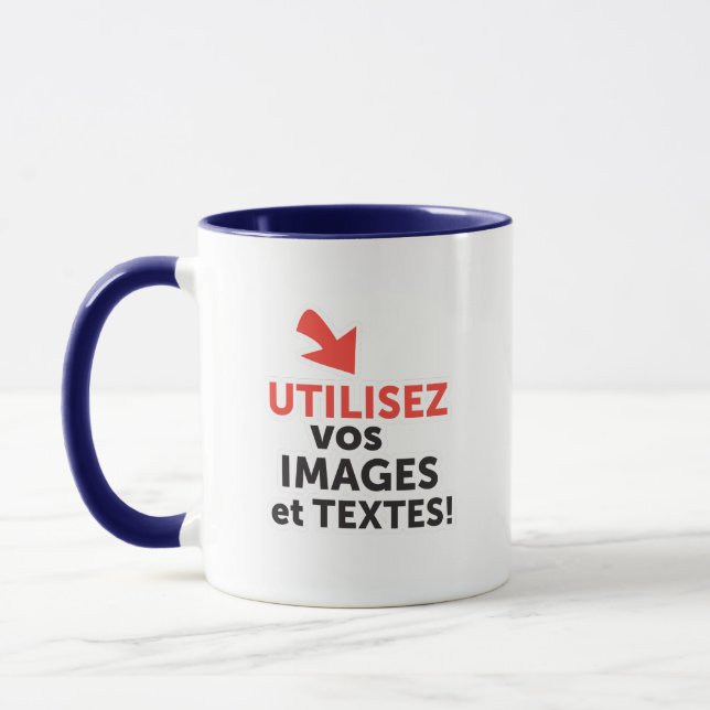 Caneca Imprima seus designs online DIY em Português (Esquerda)