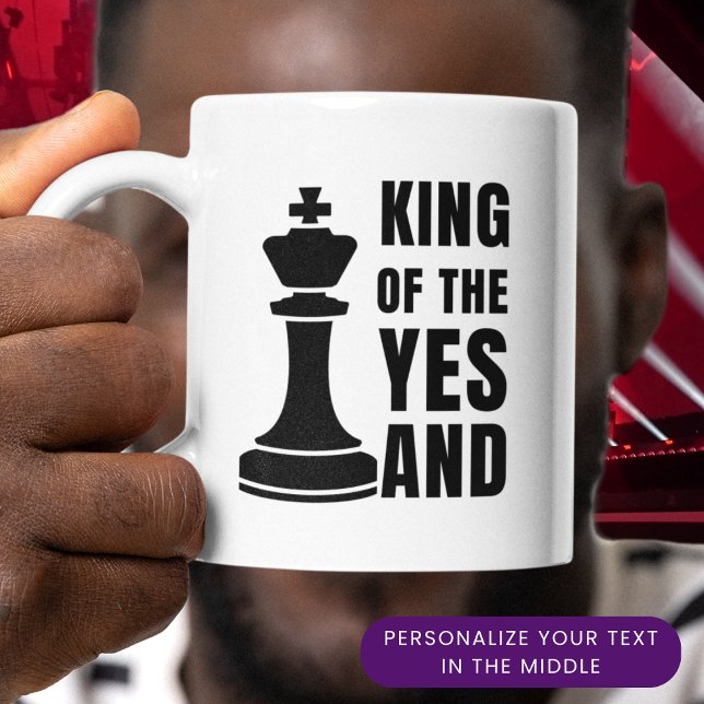 Caneca IMPROV Chess King of the YES and Christian (Criador carregado)