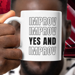 Caneca IMPROV SIM E Comédia de Improvisação Personalizáve