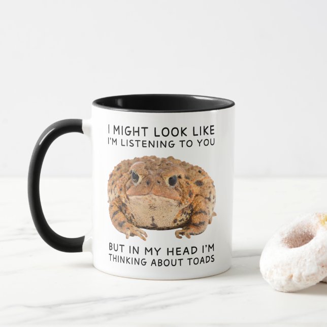 Caneca In My Head I'm Thinking About Toads Funny (Com Donut)