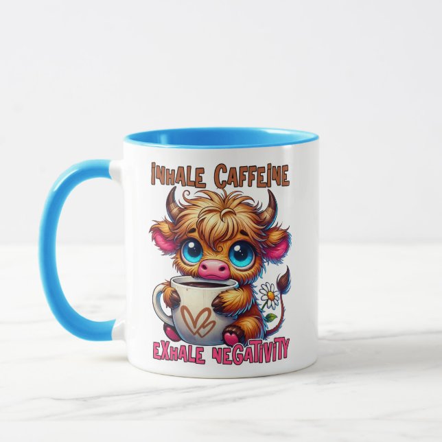 Caneca Inalar Cafeína Exalar Negatividade  (Esquerda)