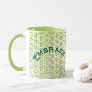 Caneca Incerteza de aderência Geométrica no Verde limão
