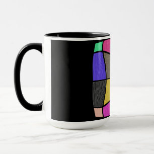 Caneca Incrível Design Moderno Estilo Mondrian