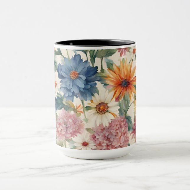 Caneca Incrível Flores de Jardim de Verão (Centro)