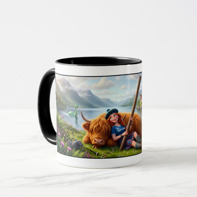 Caneca Incrível Nessie 3D da Escócia (Frente Esquerda)