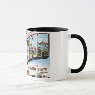 Caneca Indiana - design de Postacard do vintage