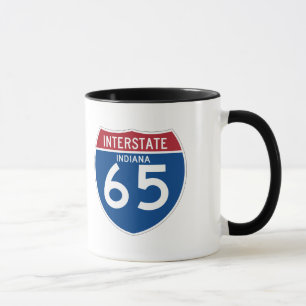 Caneca Indiana no protetor da estrada nacional I-65 -
