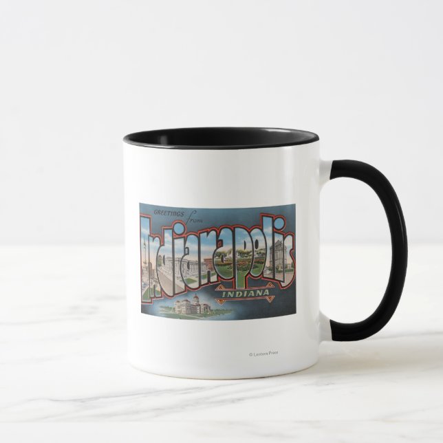 Caneca Indianápolis, Indiana - Grande Letra Cena 3 (Direita)