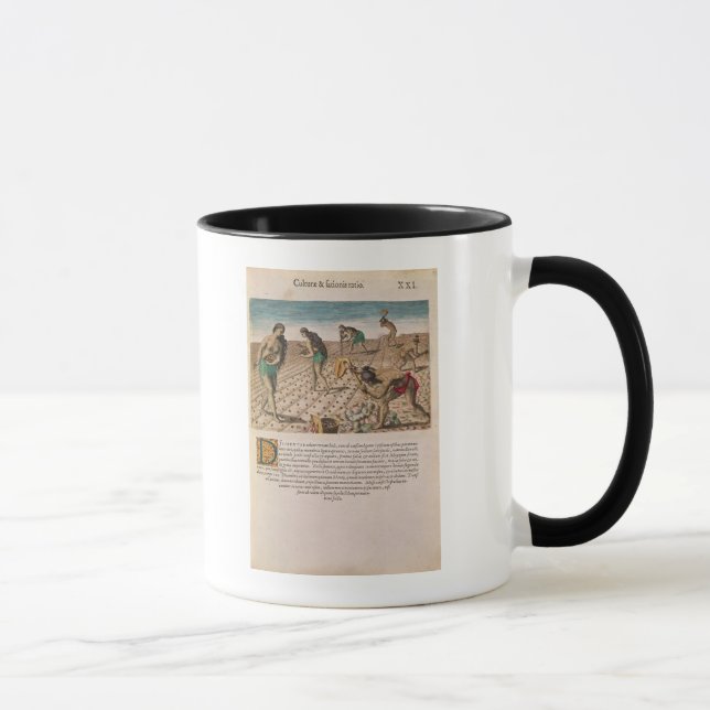 Caneca Indianos de Florida que plantam o milho (Direita)