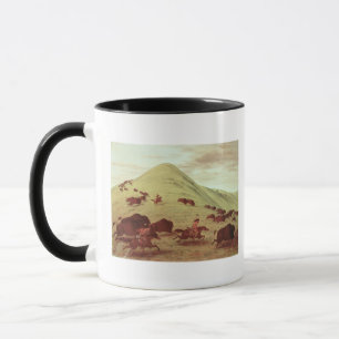Caneca Indianos de Sioux que caçam o búfalo, 1835 (óle