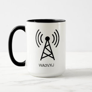 Caneca Indicativo de chamada rádio HAM personalizado Indi