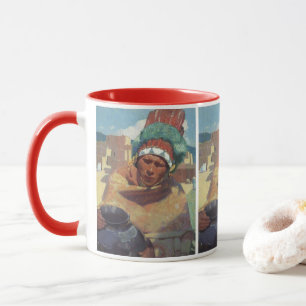 Caneca Índio de Taos Segurando uma Jarra de Água por Blum
