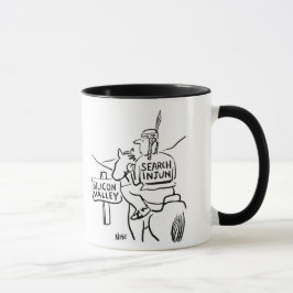 Caneca Índio Vermelho em Horseback no Vale do Silício