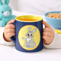 Caneca Infantil Cartoon Coelhinho Fofo