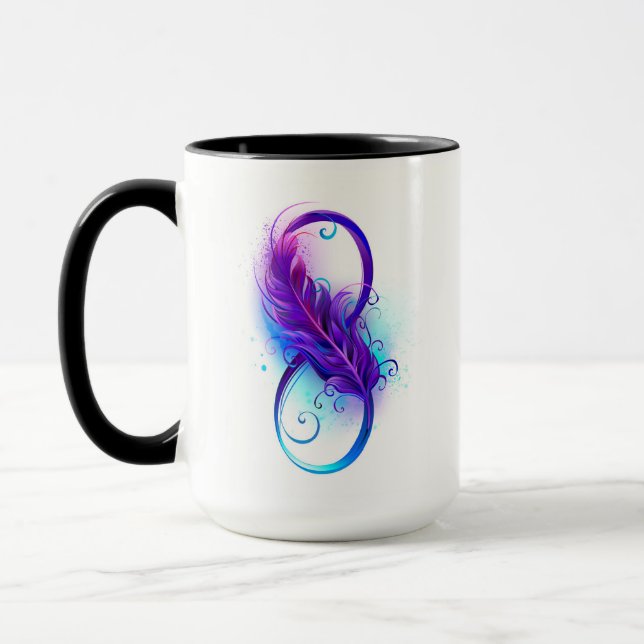 Caneca Infinito com Pena Roxa (Esquerda)