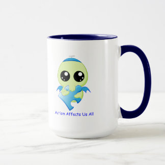 Caneca Influências do autismo - bebê Cthulhu