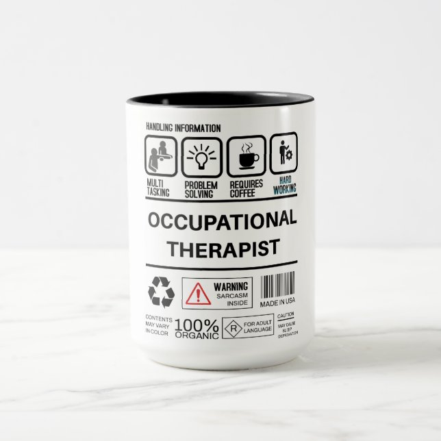 Caneca Informação Engraçada sobre Terapia Ocupacional (Centro)