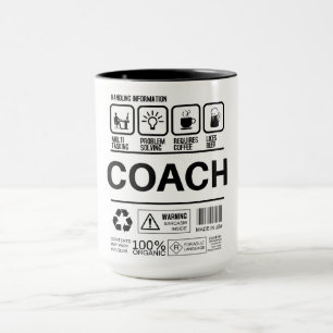 Caneca Informações sobre o tratamento do treinador engraç