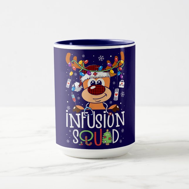 Caneca Infusion Squad Christmas – Festive Reindeer Design (Centro)