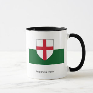 Caneca Inglaterra e País de Gales Mug - Shield em Branco 