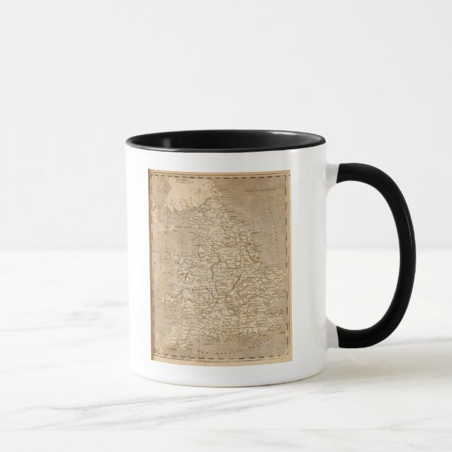 Caneca Inglaterra, País de Gales Mapa de Arrowsmith (Direita)