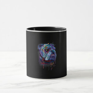 Caneca Inglês Colorir Bulldog Oferece Um Bulldog Inglês