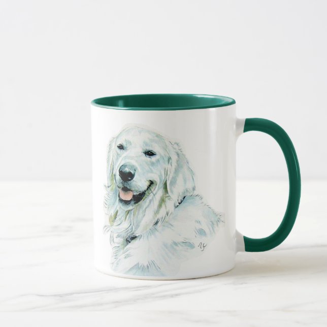 Caneca inglesa do golden retriever (Direita)